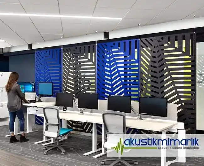 akustik keçe paravan perde