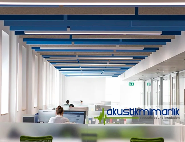 akustik baffle tavan paneli