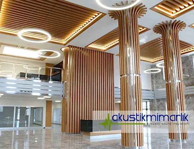 linear akustik ahşap panel