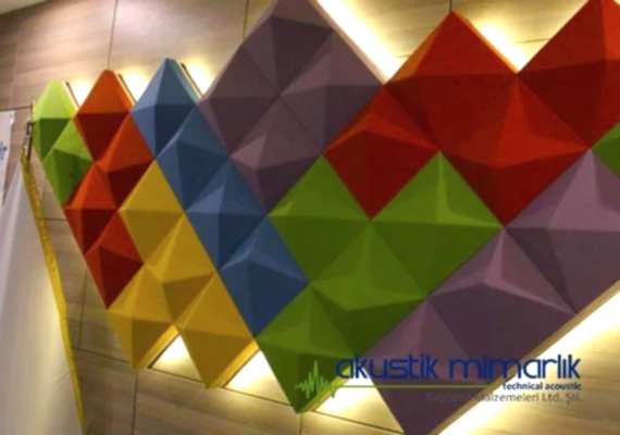 Piramit 3D Akustik Panel Kaplama