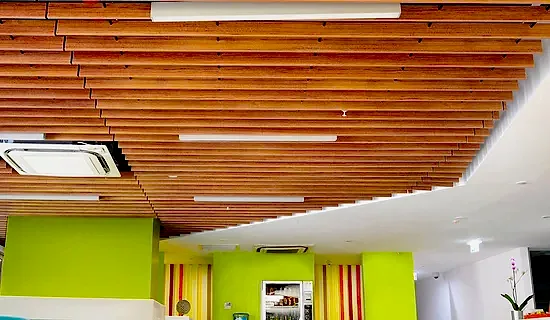 Akustik Lineer Ahşap Tavan Sistemi