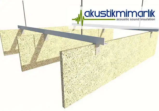 akustik heraklite ahşap baffle