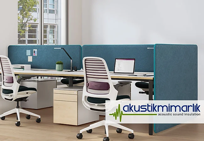akustik ofis masa bölücü paneller