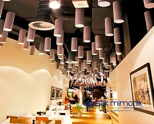 Restaurant Basotect Gri Silindir Sünger