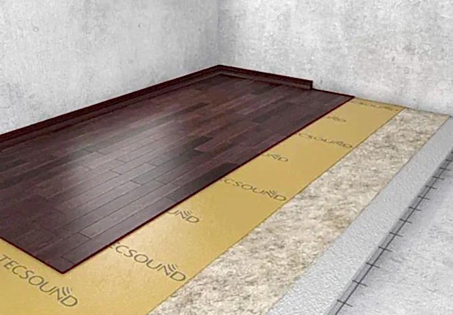 tecsound zemin parke altı ses yalıtım malzemesi