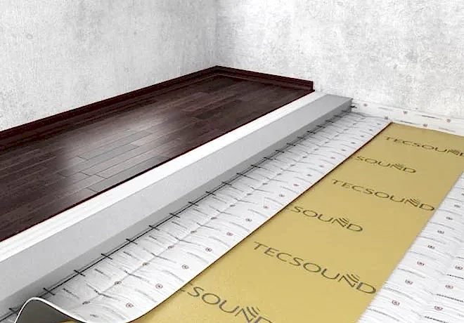 tecsound zemin şap altı ses yalıtım malzemesi