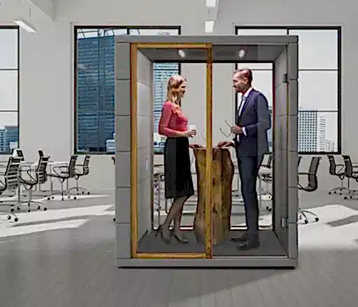 kumaş kaplı akustik kabin