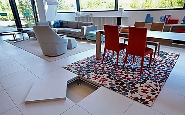 evlerde yükseltilmiş döşeme